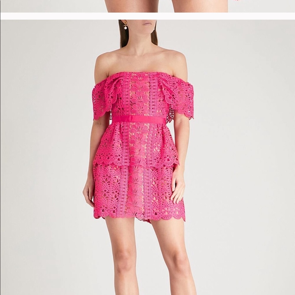 Self-portrait off the shoulder dress